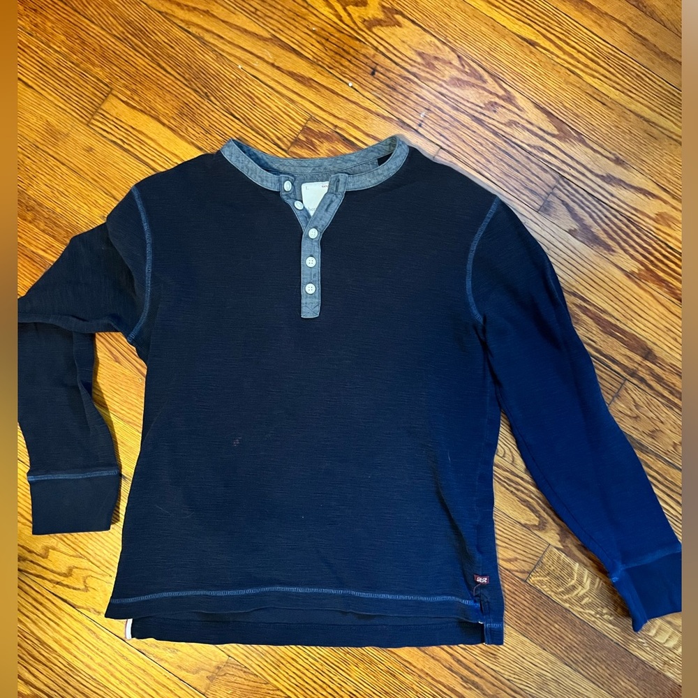 Banana Republic Dark Blue Heritage Collection Men’s Waffle Shirt